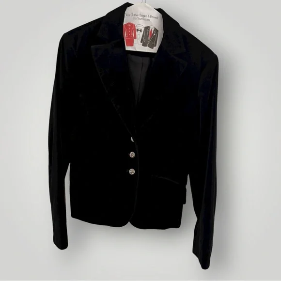 🛍️SALE🛍️ George Women's Black Velvet Suit Jacket | Blazer - Picture 4 of 8